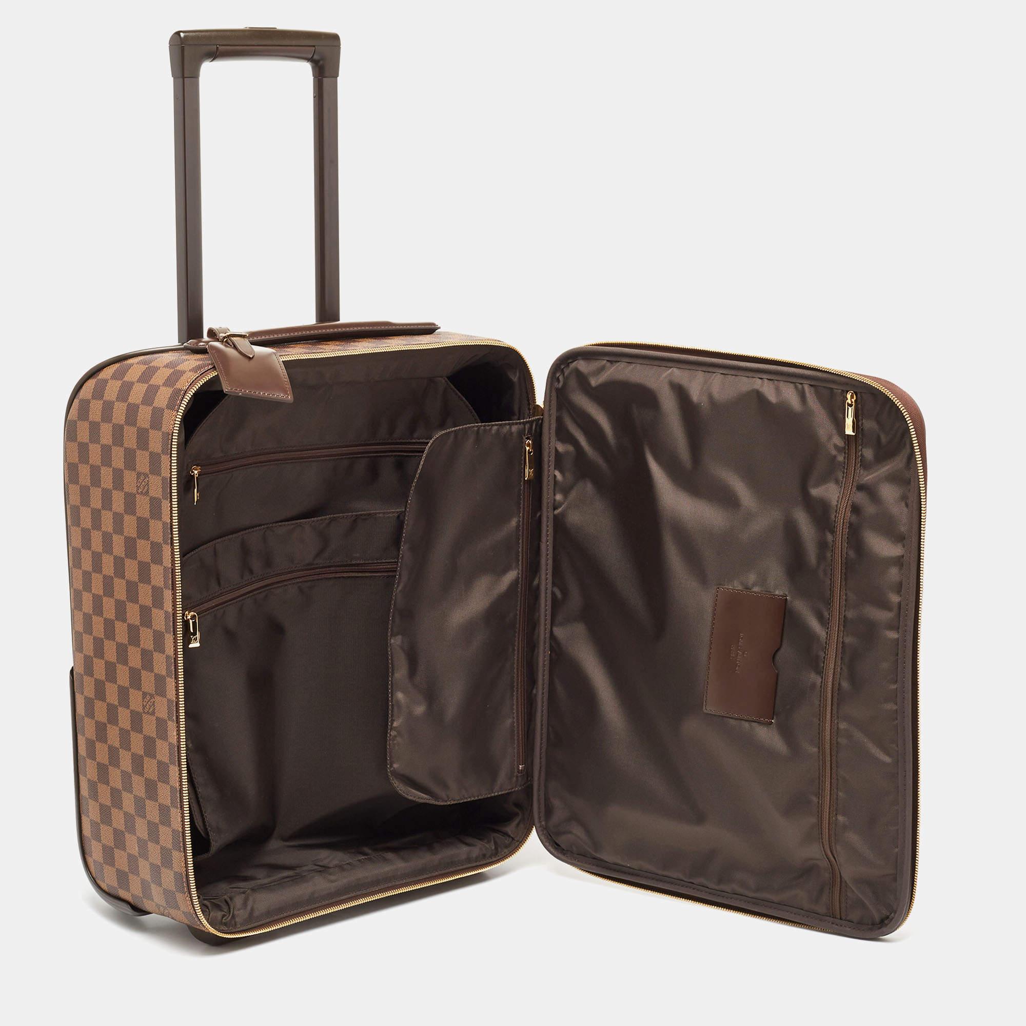 Louis Vuitton Damier Ebene Canvas Pegase 45 Gepäckstücke aus Segeltuch im Angebot 14