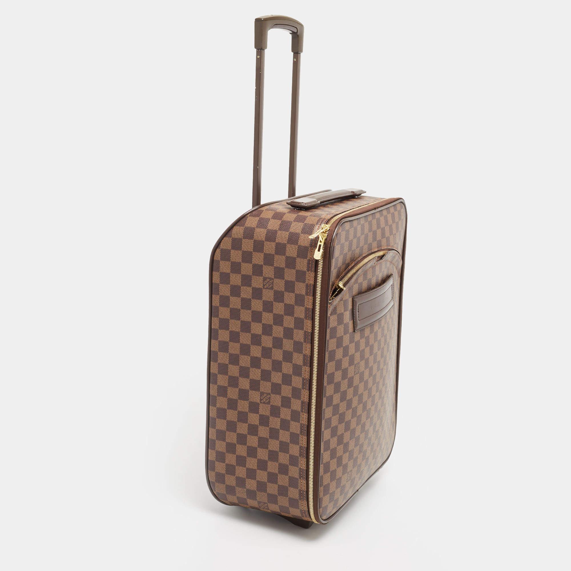 Women's Louis Vuitton Damier Ebene Canvas Pegase 45 Luggage For Sale