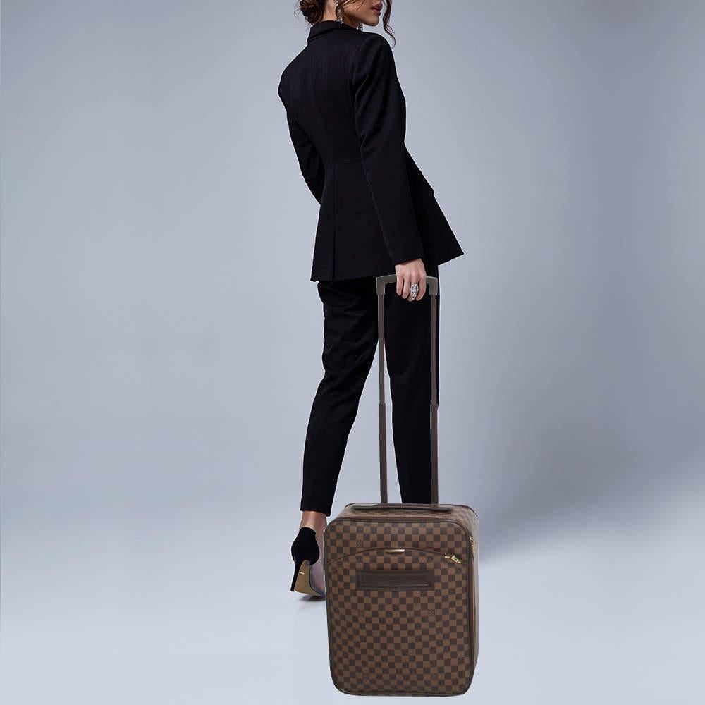 Women's Louis Vuitton Damier Ebene Canvas Pegase 45 Luggage
