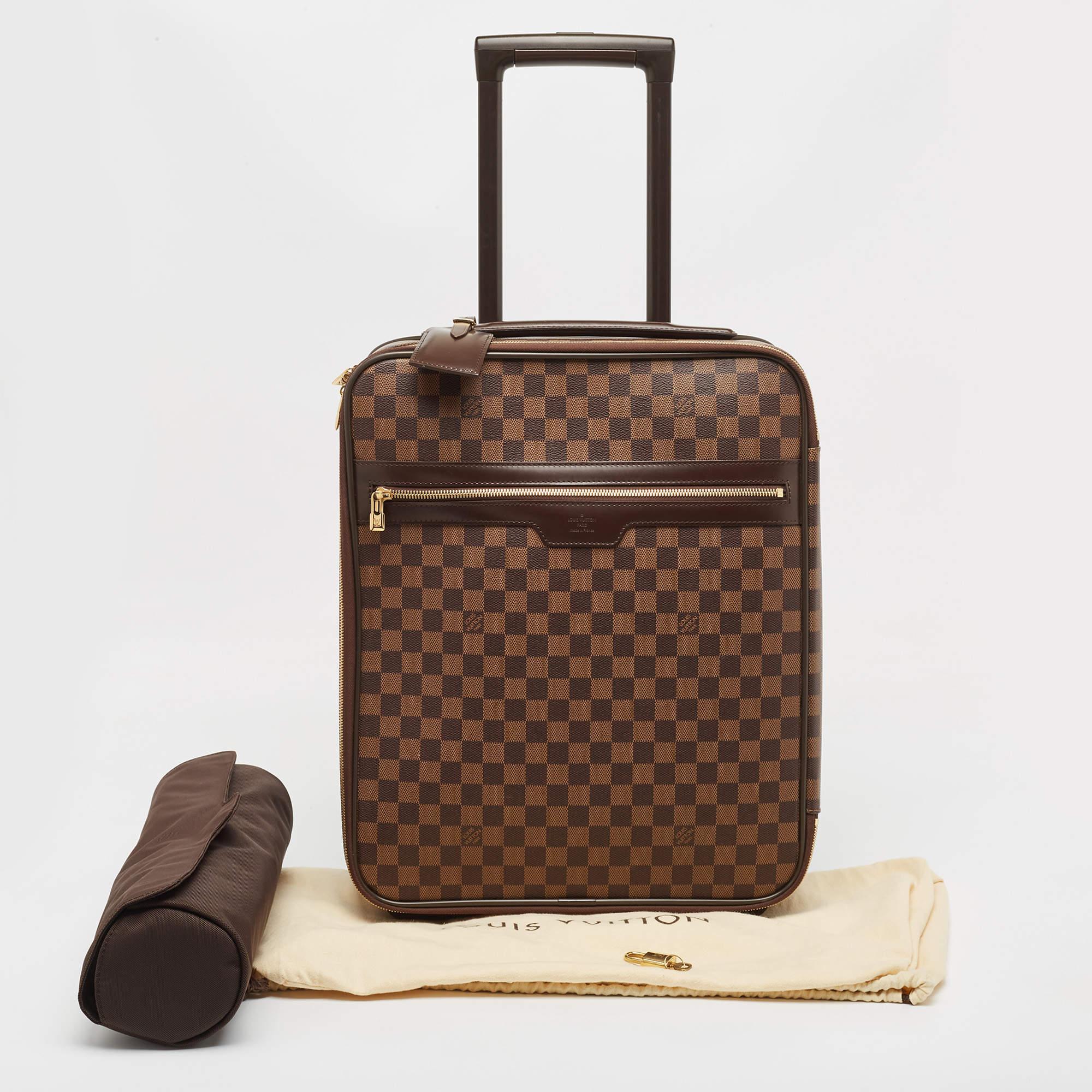Louis Vuitton Damier Ebene Canvas Pegase 45 Gepäckstücke aus Segeltuch im Angebot 2