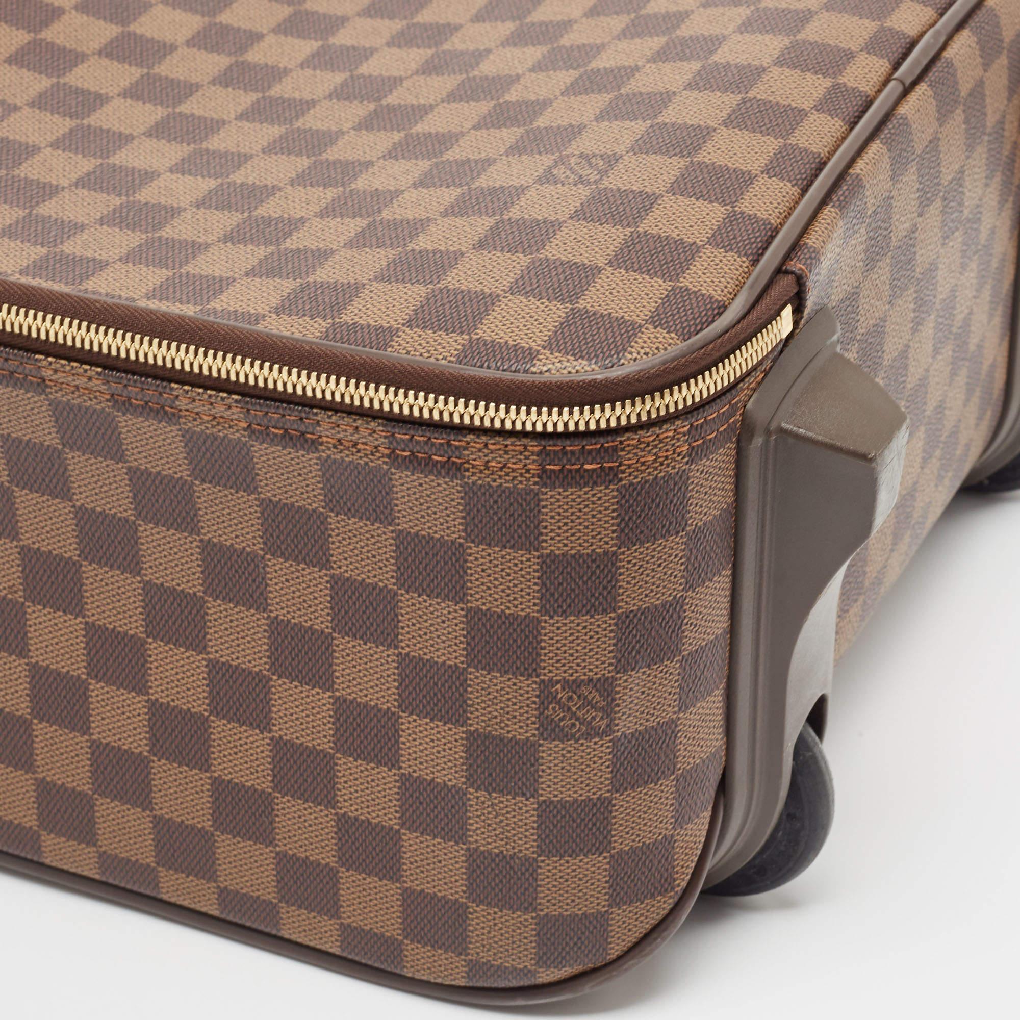 Louis Vuitton Damier Ebene Canvas Pegase 45 Gepäckstücke aus Segeltuch im Angebot 3