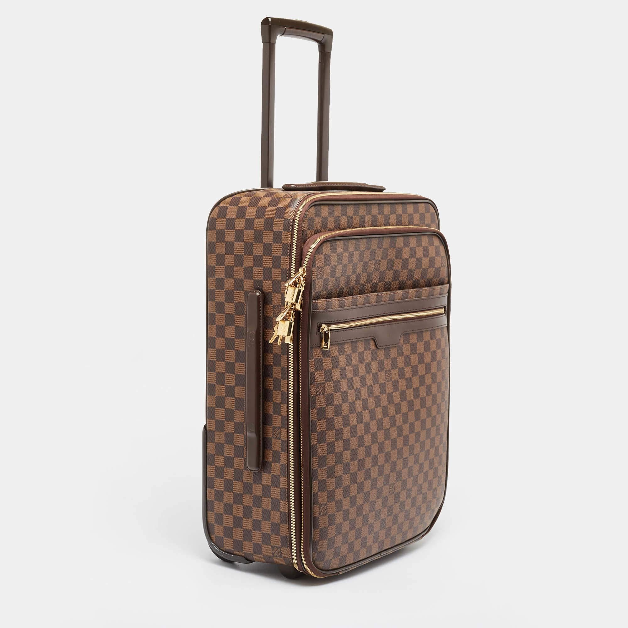 Louis Vuitton Damier Ebene Canvas Pegase 55 Luggage In Good Condition In Dubai, Al Qouz 2