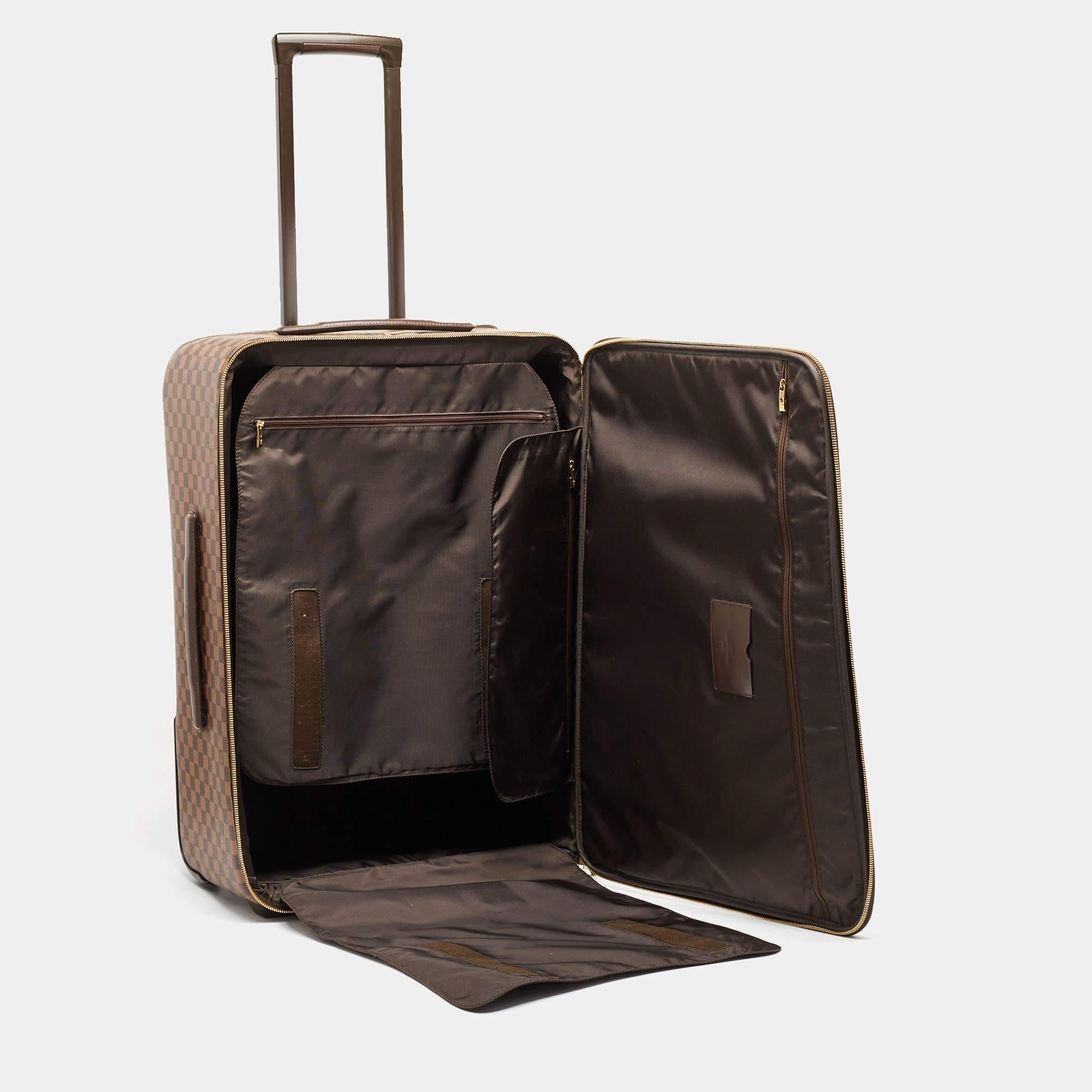 Louis Vuitton Damier Ebene Canvas Pegase 65 Gepäckstücke aus Segeltuch im Angebot 8
