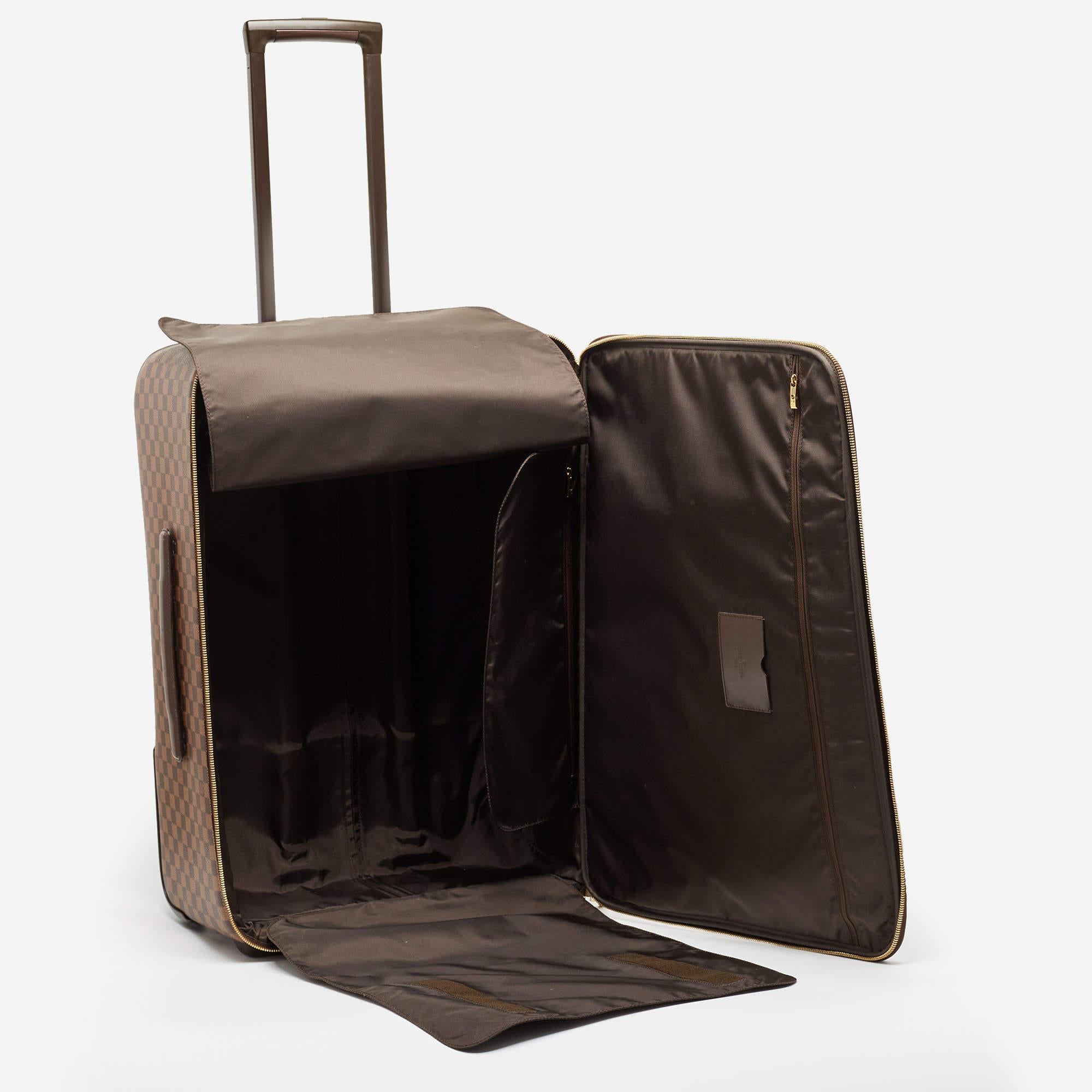 Louis Vuitton Damier Ebene Canvas Pegase 65 Gepäckstücke aus Segeltuch im Angebot 9