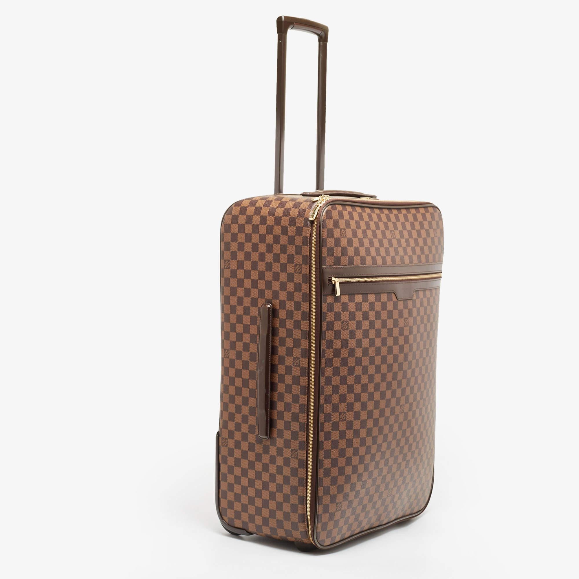 Louis Vuitton Damier Ebene Canvas Pegase 65 Gepäckstücke aus Segeltuch Damen im Angebot