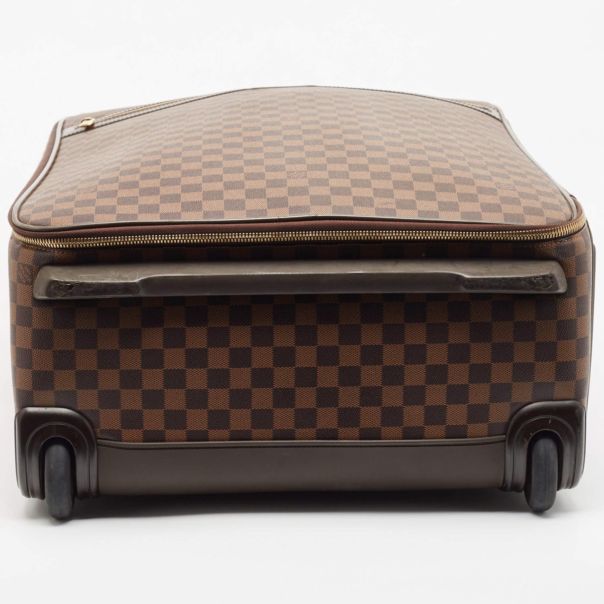 Louis Vuitton Damier Ebene Canvas Pegase 65 Gepäckstücke aus Segeltuch im Angebot 1