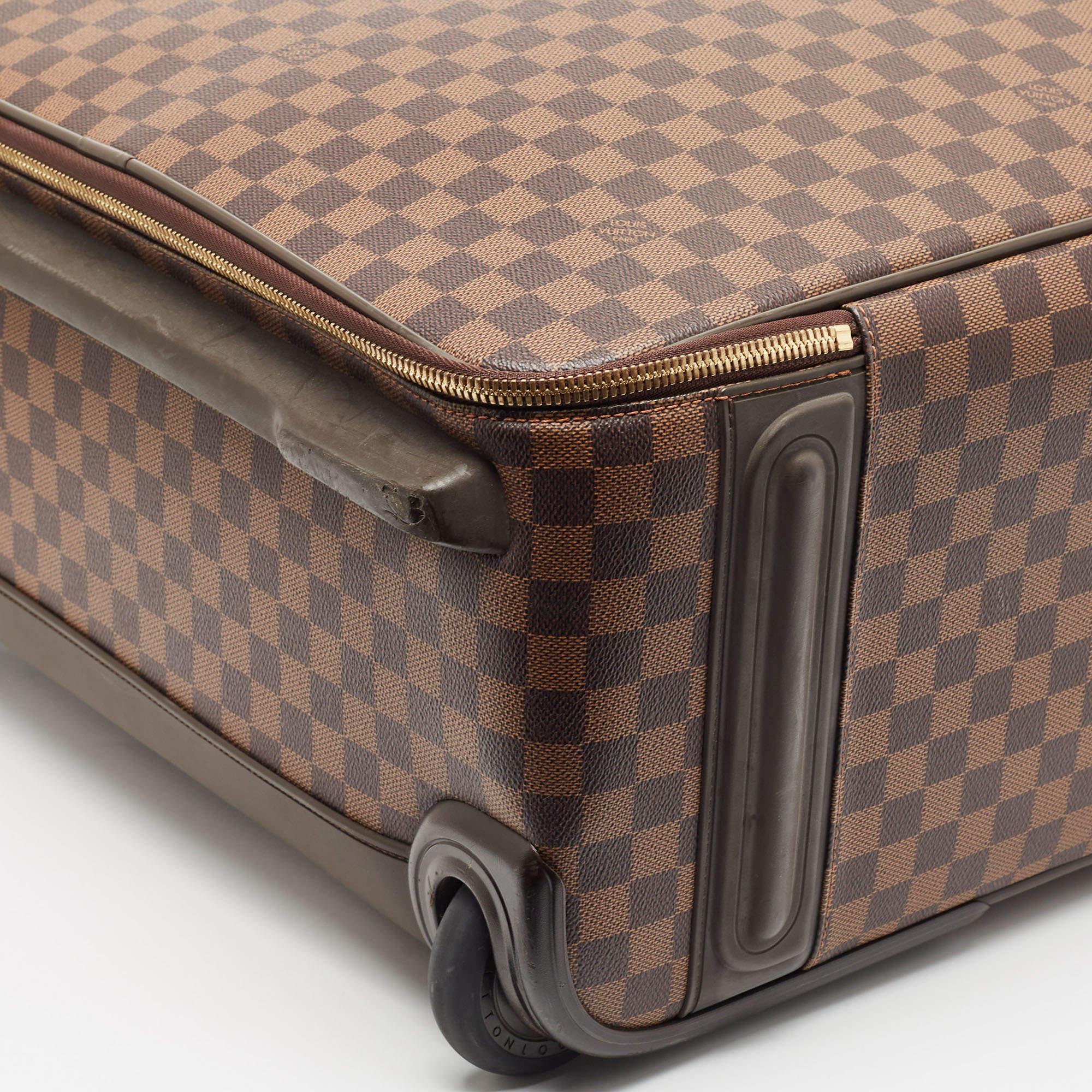 Louis Vuitton Damier Ebene Canvas Pegase 65 Gepäckstücke aus Segeltuch im Angebot 2