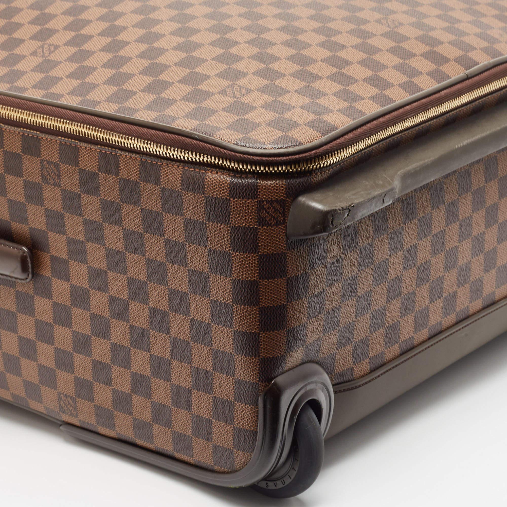 Louis Vuitton Damier Ebene Canvas Pegase 65 Gepäckstücke aus Segeltuch im Angebot 3