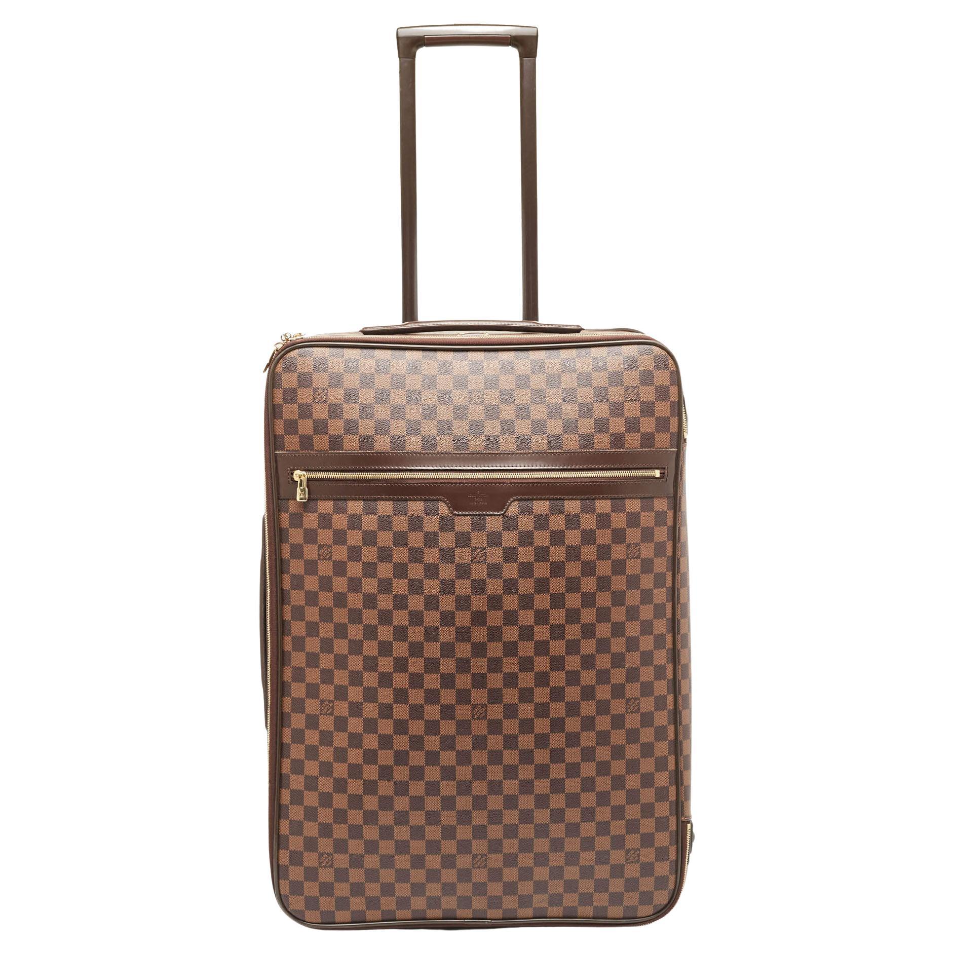 Louis Vuitton Damier Ebene Canvas Pegase 65 Gepäckstücke aus Segeltuch im Angebot