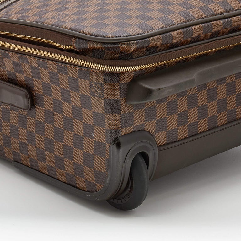 Louis Vuitton Damier Ebene PEgase 55 Rolling Luggage Trolley 6JLV107 For  Sale at 1stDibs