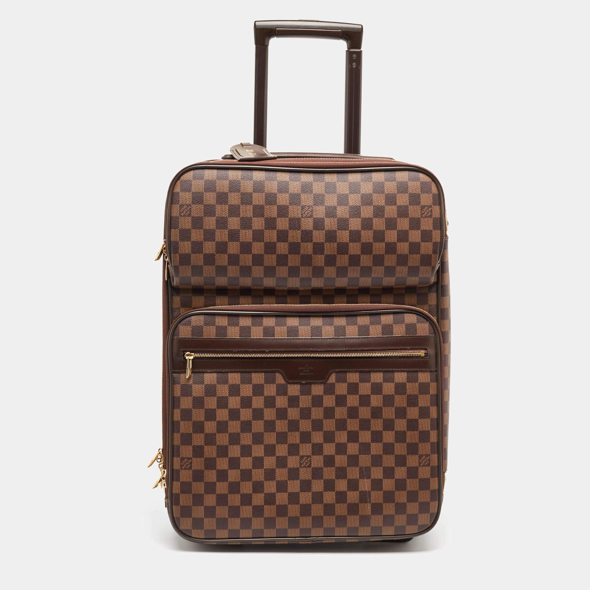 Women's Louis Vuitton Damier Ebene Canvas Pegase Legere Business Suitcase 55 For Sale