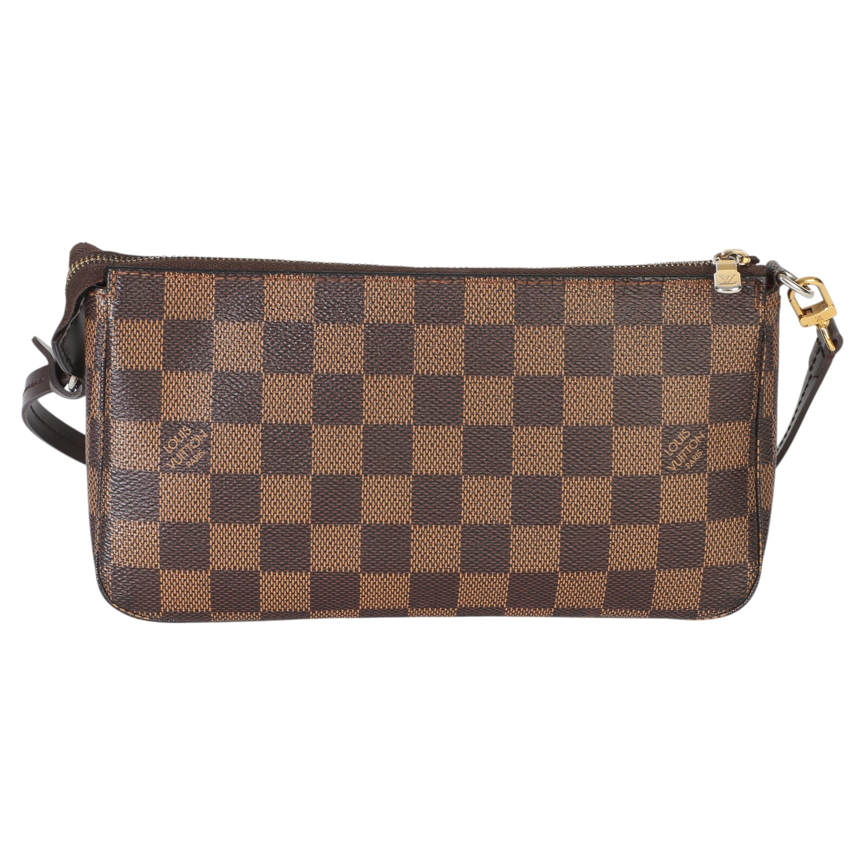 Pochette Louis Vuitton in tela Damier Ebene, linea Accessoires NM