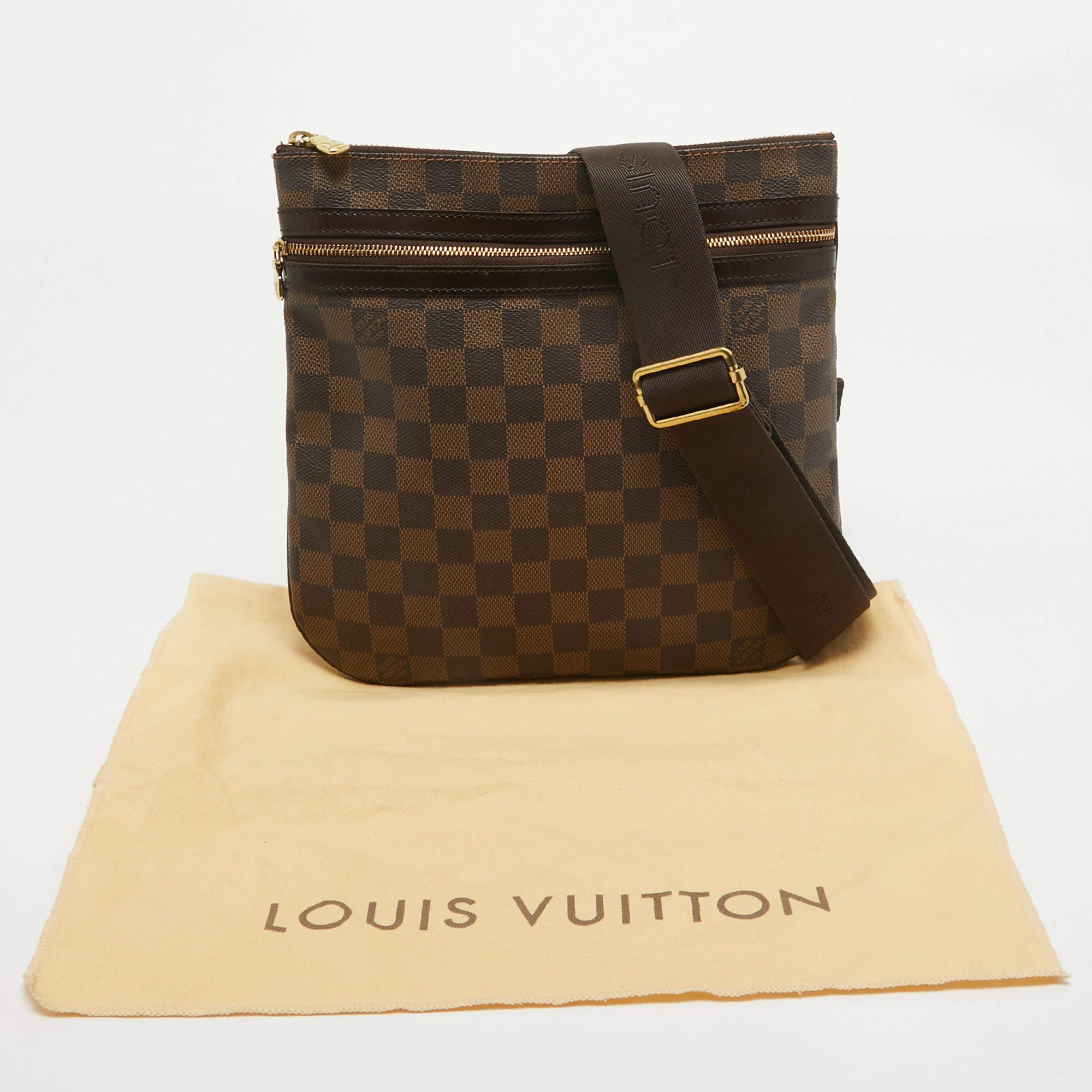 Louis Vuitton Damier Ebene Canvas Pochette Bosphore Bag 9