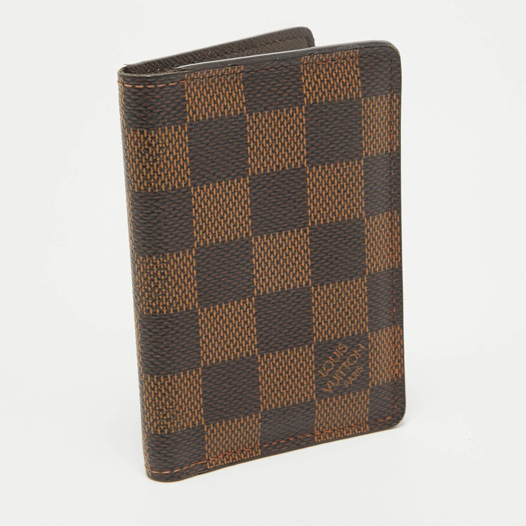 Louis Vuitton Damier Ebene Canvas-Taschen Organizer aus Segeltuch Damen im Angebot