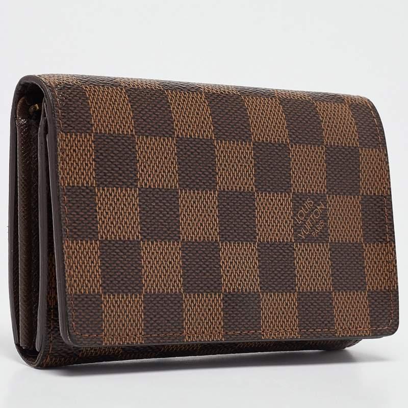 Portafoglio Louis Vuitton Damier Ebene Canvas Porte-Monnaie Tresor In condizioni buone a Dubai, Al Qouz 2