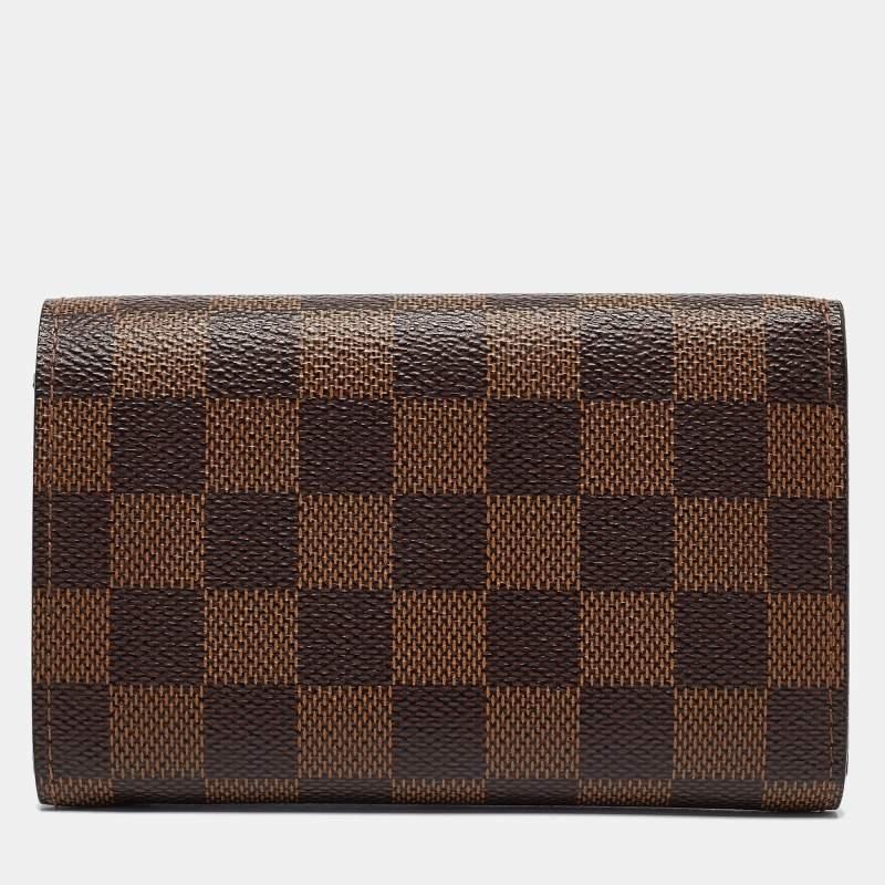 Portafoglio Louis Vuitton Damier Ebene Canvas Porte-Monnaie Tresor 1
