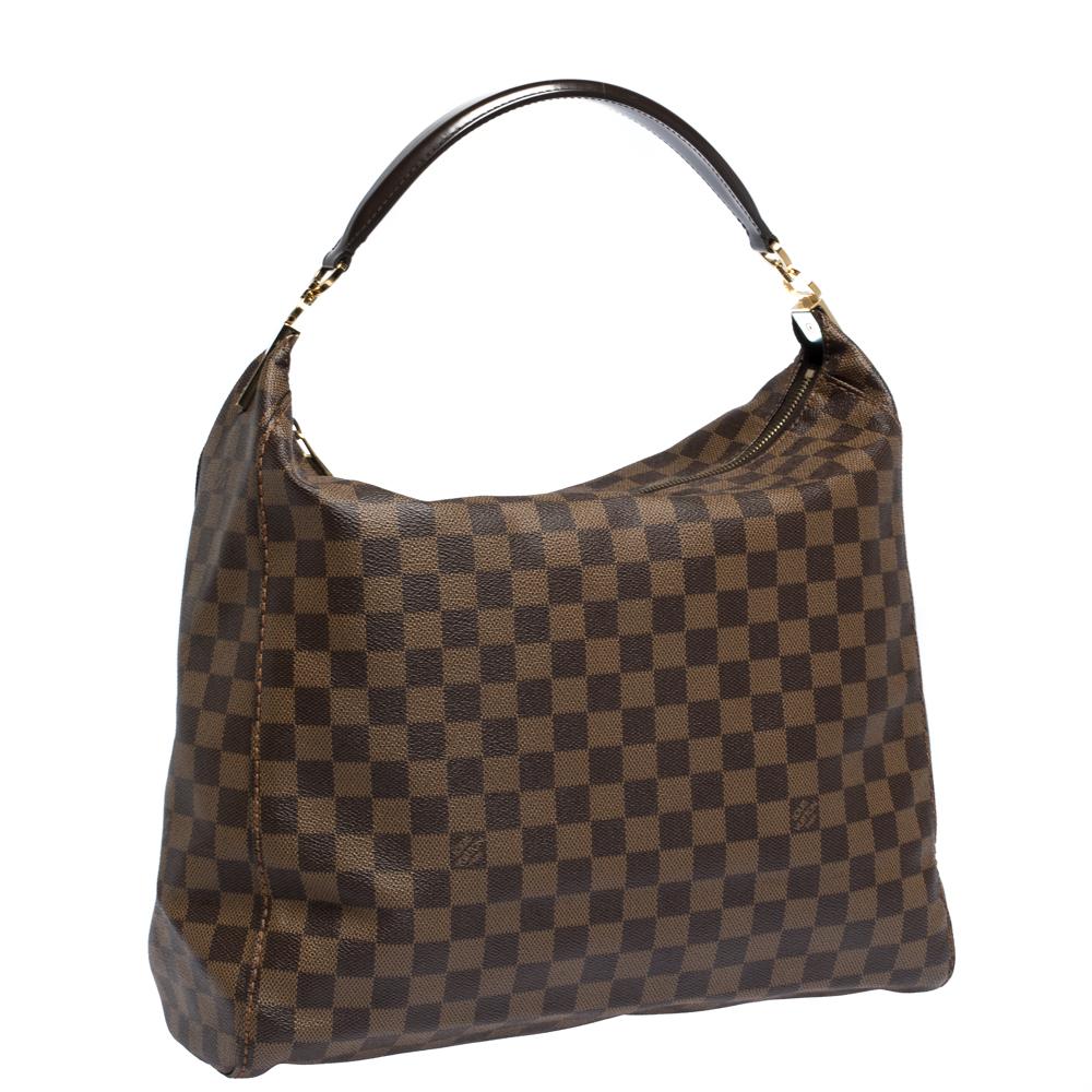 Louis Vuitton Damier Ebene Canvas Portobello GM Bag In Good Condition In Dubai, Al Qouz 2