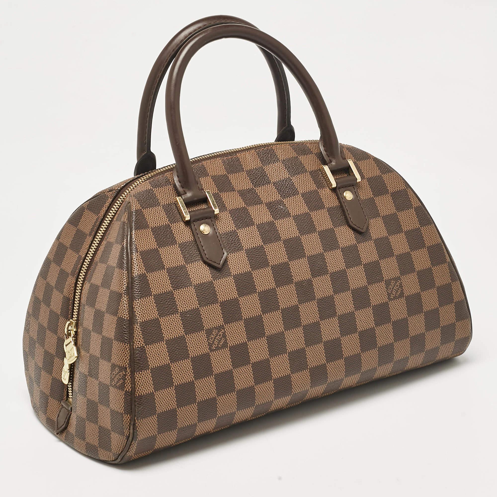Brown Louis Vuitton Damier Ebene Canvas Ribera MM Bag
