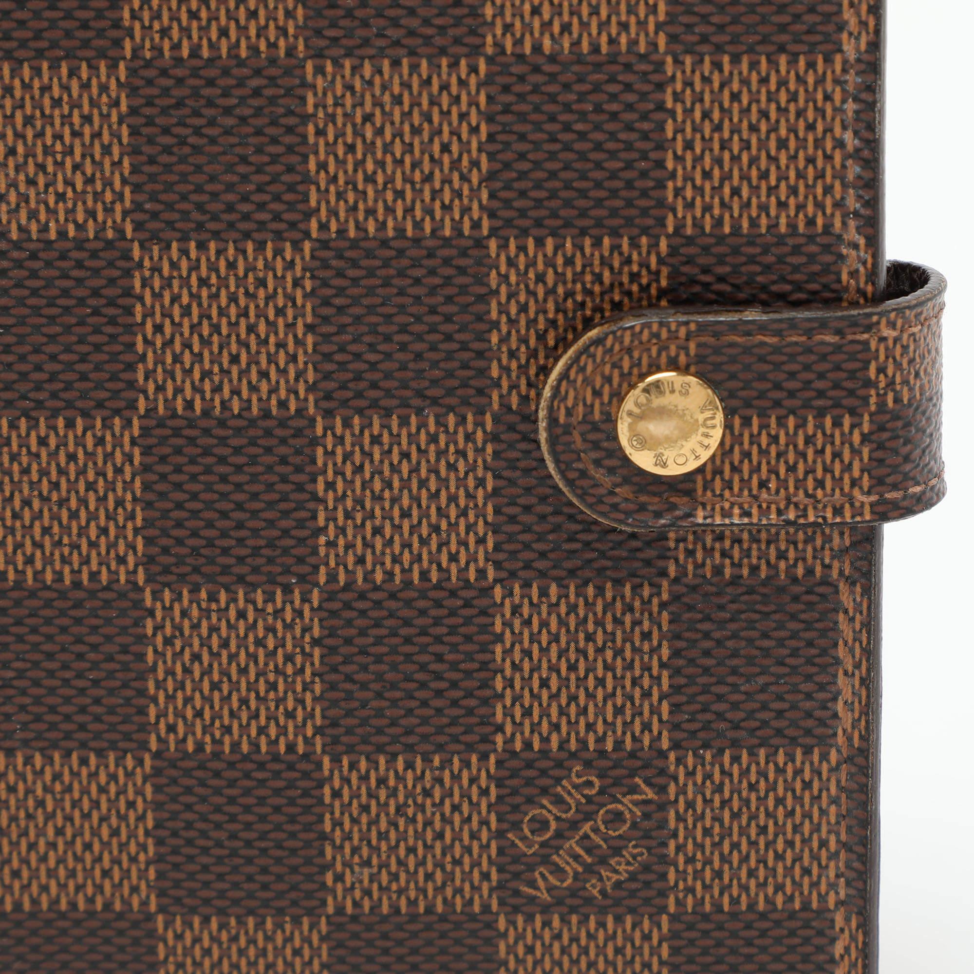 Louis Vuitton Damier Ebene Canvas Ring Agenda Cover 1