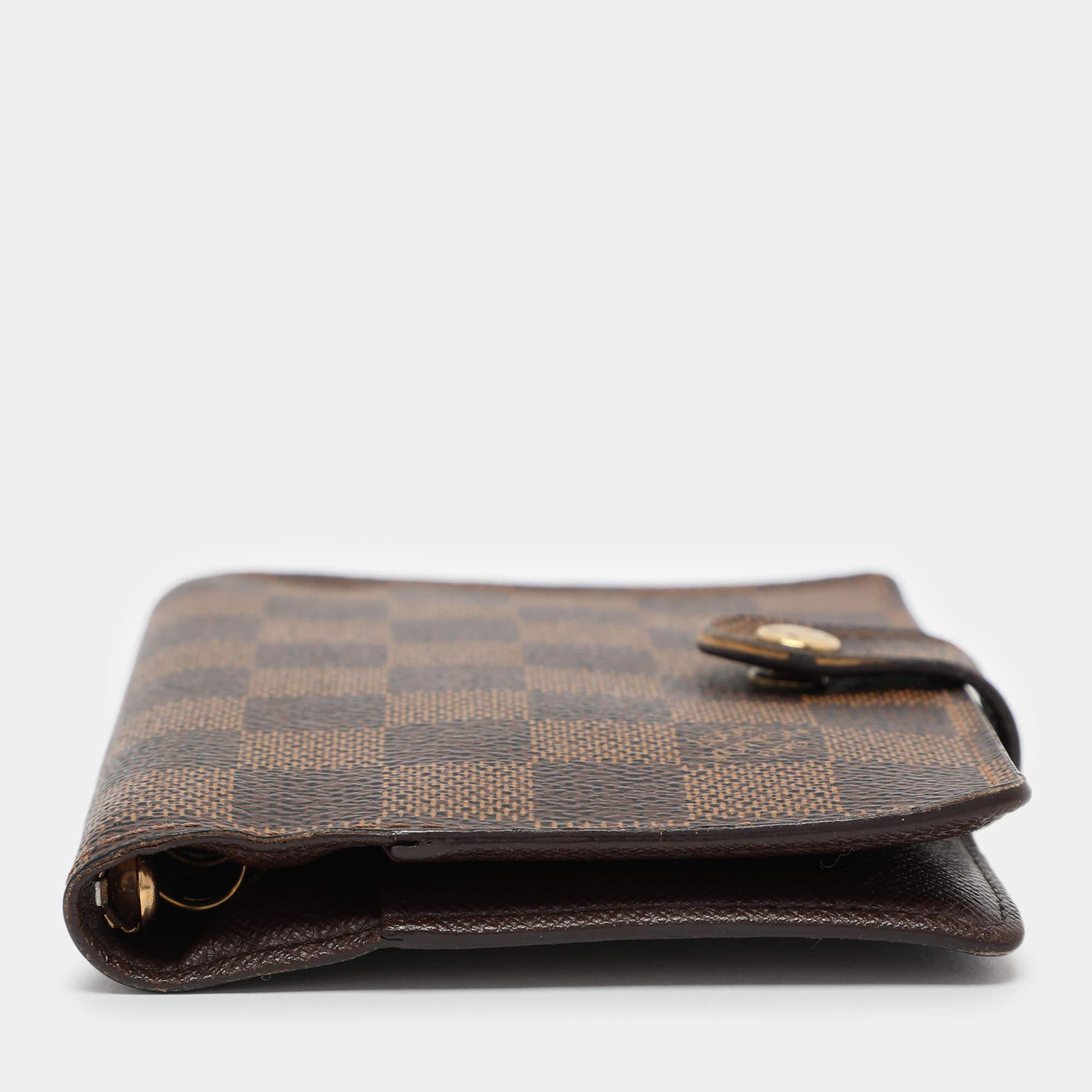 Louis Vuitton Damier Ebene Canvas Ring Agenda Cover 2
