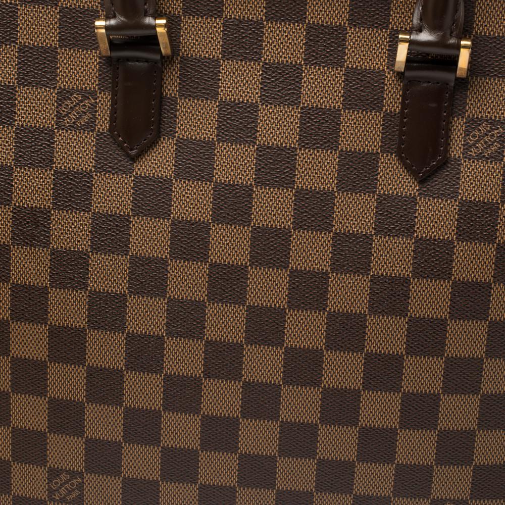 Louis Vuitton Damier Ebene Canvas Sac Plat PM Bag 4