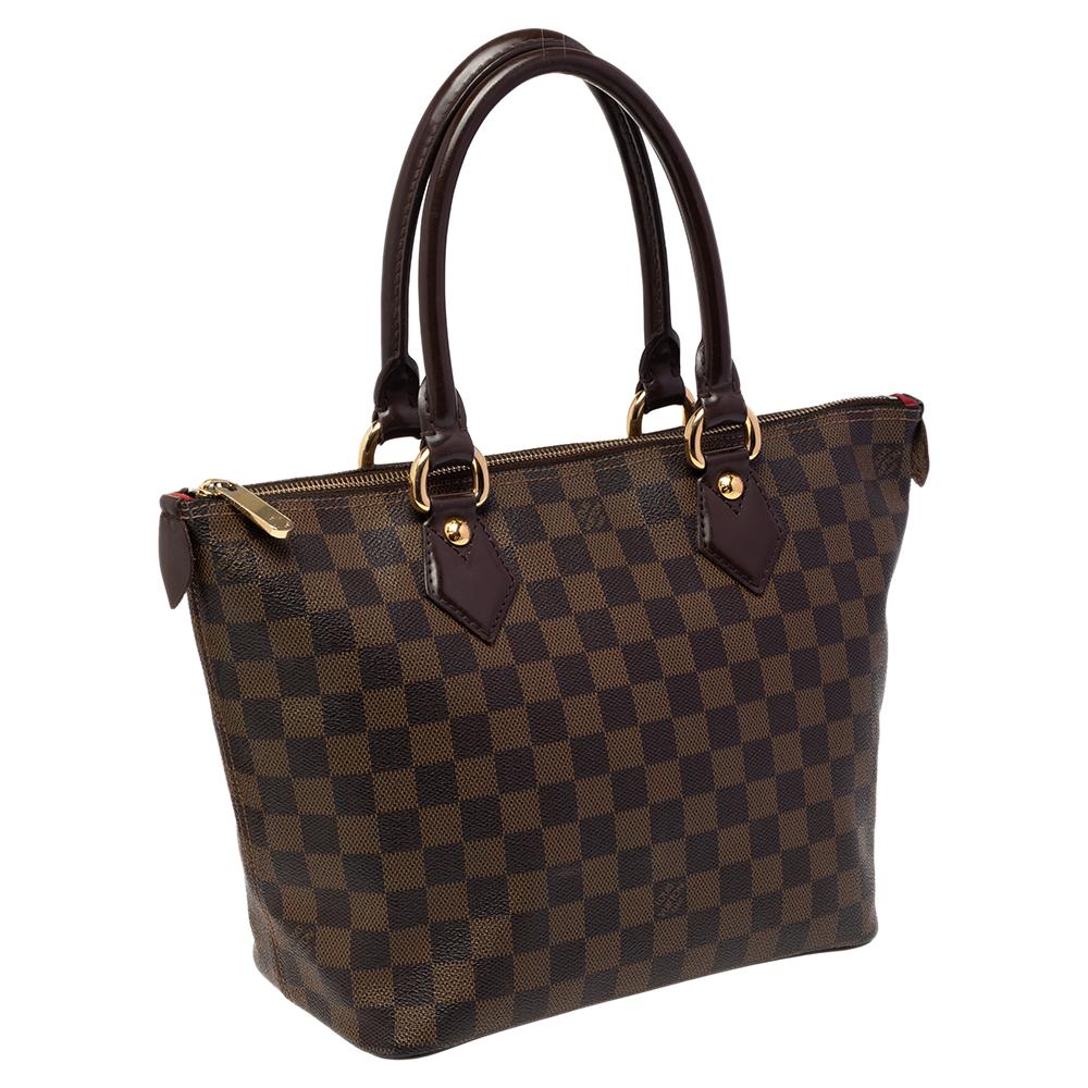 Louis Vuitton Damier Ebene Canvas Saleya PM Bag In Good Condition In Dubai, Al Qouz 2