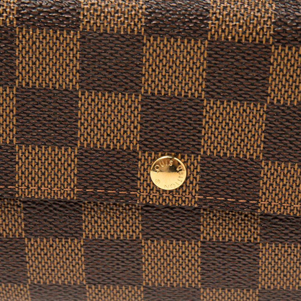 Louis Vuitton Damier Ebene Canvas Sarah Wallet In Good Condition In Dubai, Al Qouz 2