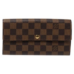 Louis Vuitton Damier Ebene Canvas Sarah Wallet