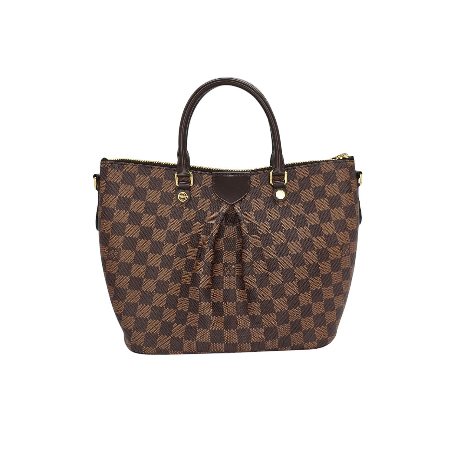 Women's Louis Vuitton Damier Ebene Canvas Siena PM Satchel