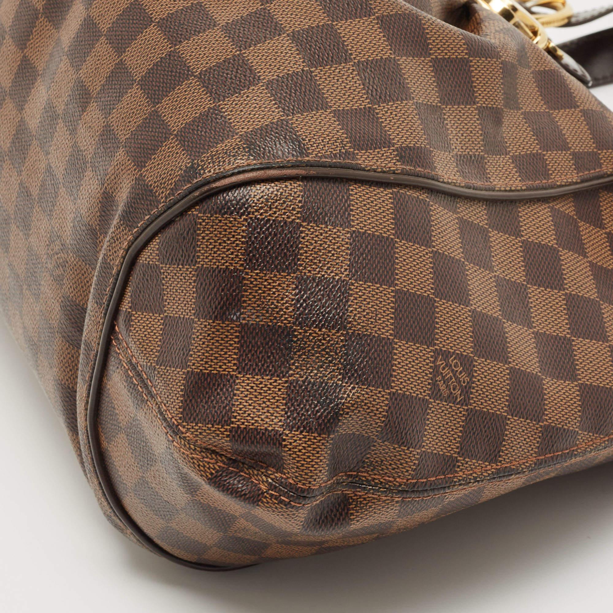 Louis Vuitton Damier Ebene Canvas Sistina GM Bag For Sale 14