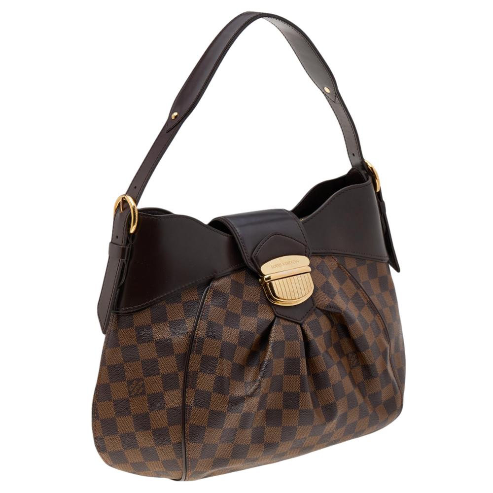 Louis Vuitton Damier Ebene Canvas Sistina MM Bag In Good Condition In Dubai, Al Qouz 2