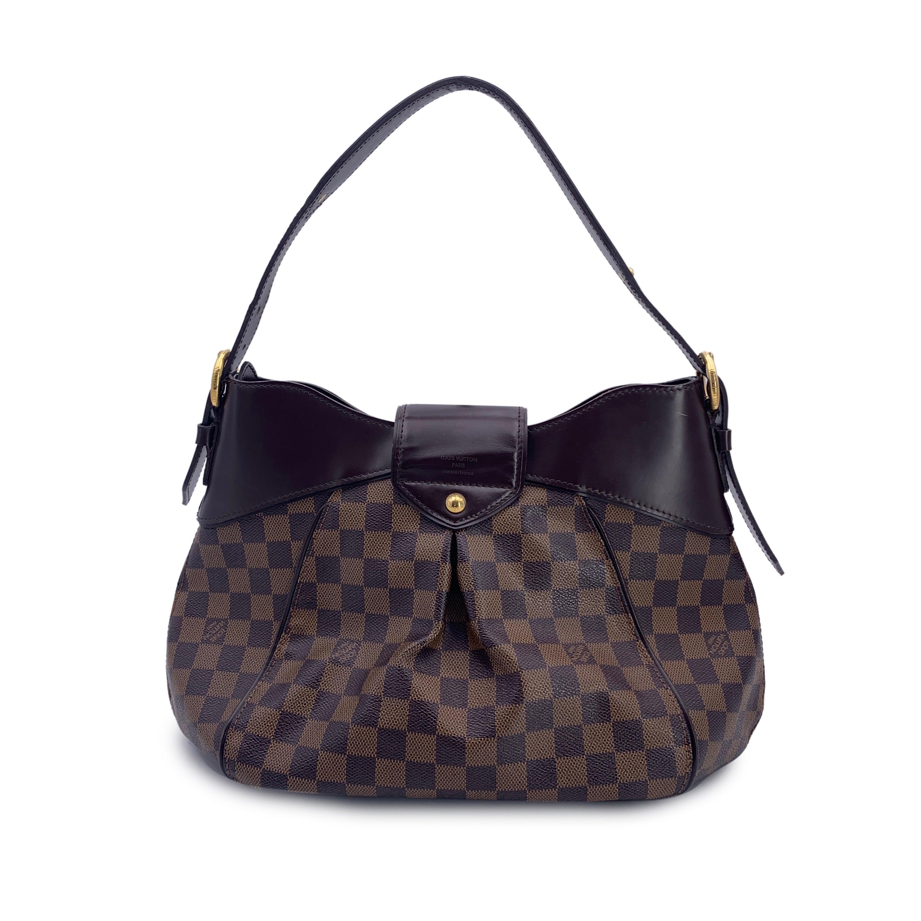 Bolso bandolera Louis Vuitton Damier Ebene Canvas Sistina MM Hobo Negro en venta