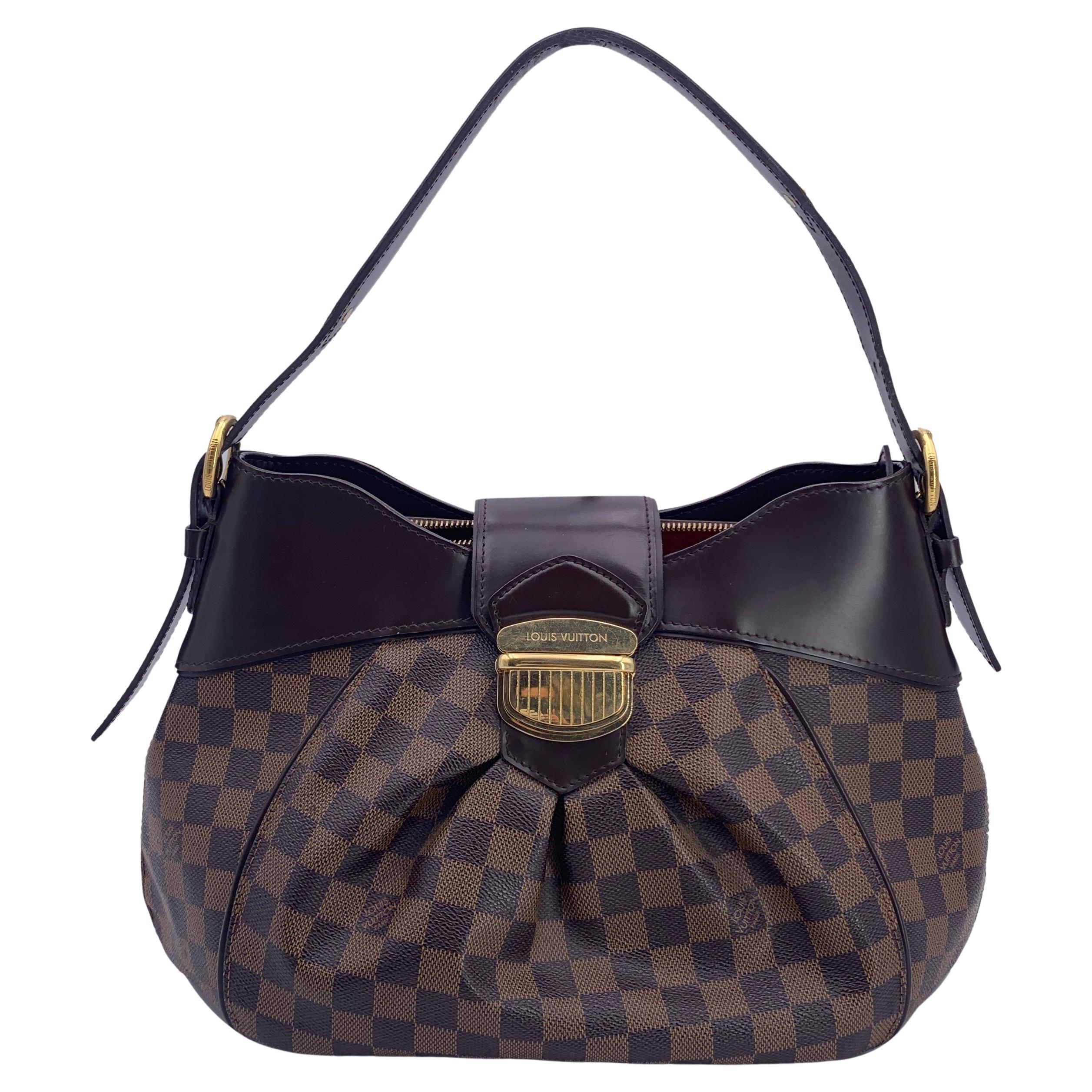 Bolso bandolera Louis Vuitton Damier Ebene Canvas Sistina MM Hobo en venta