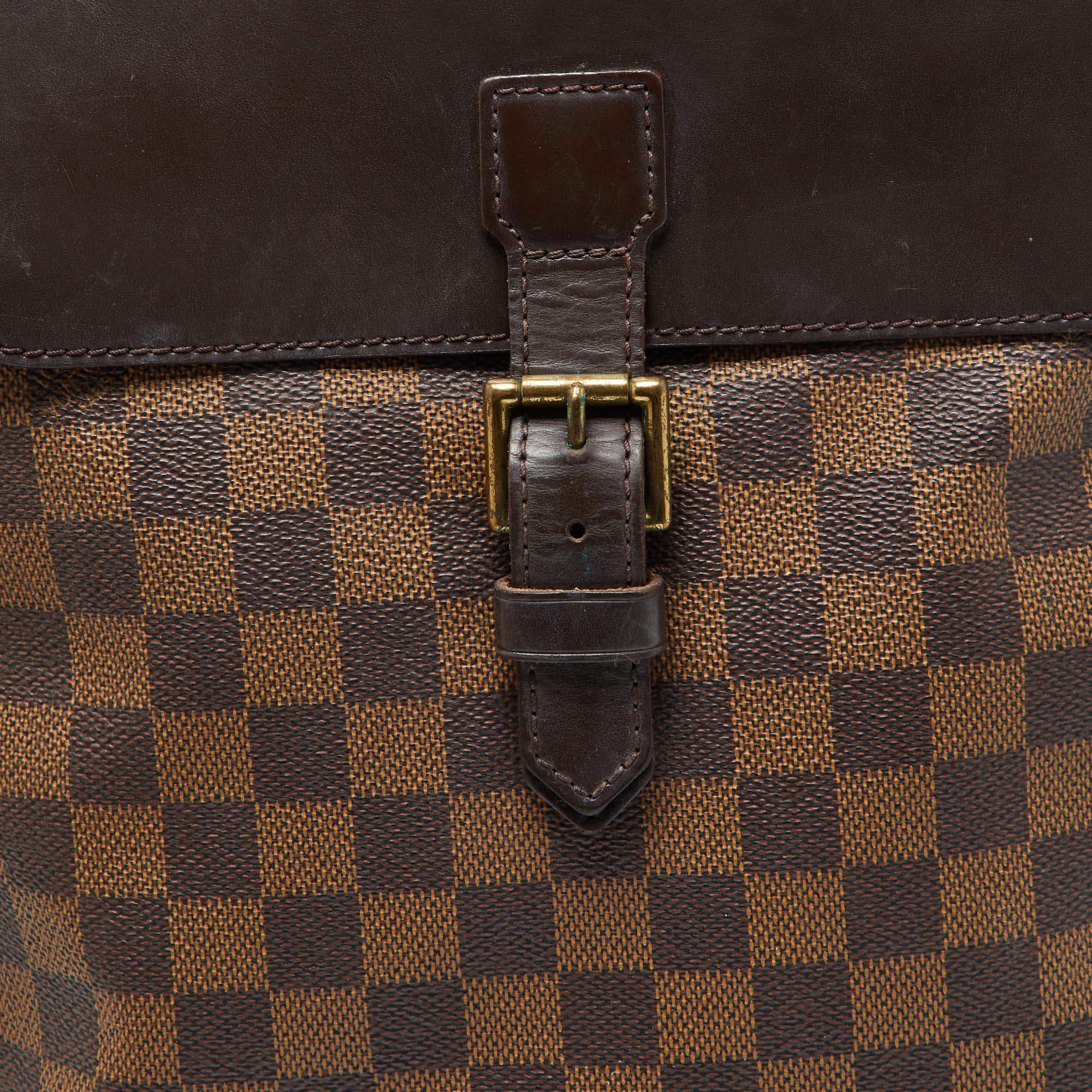 Women's Louis Vuitton Damier Ebene Canvas Soho Backpack For Sale