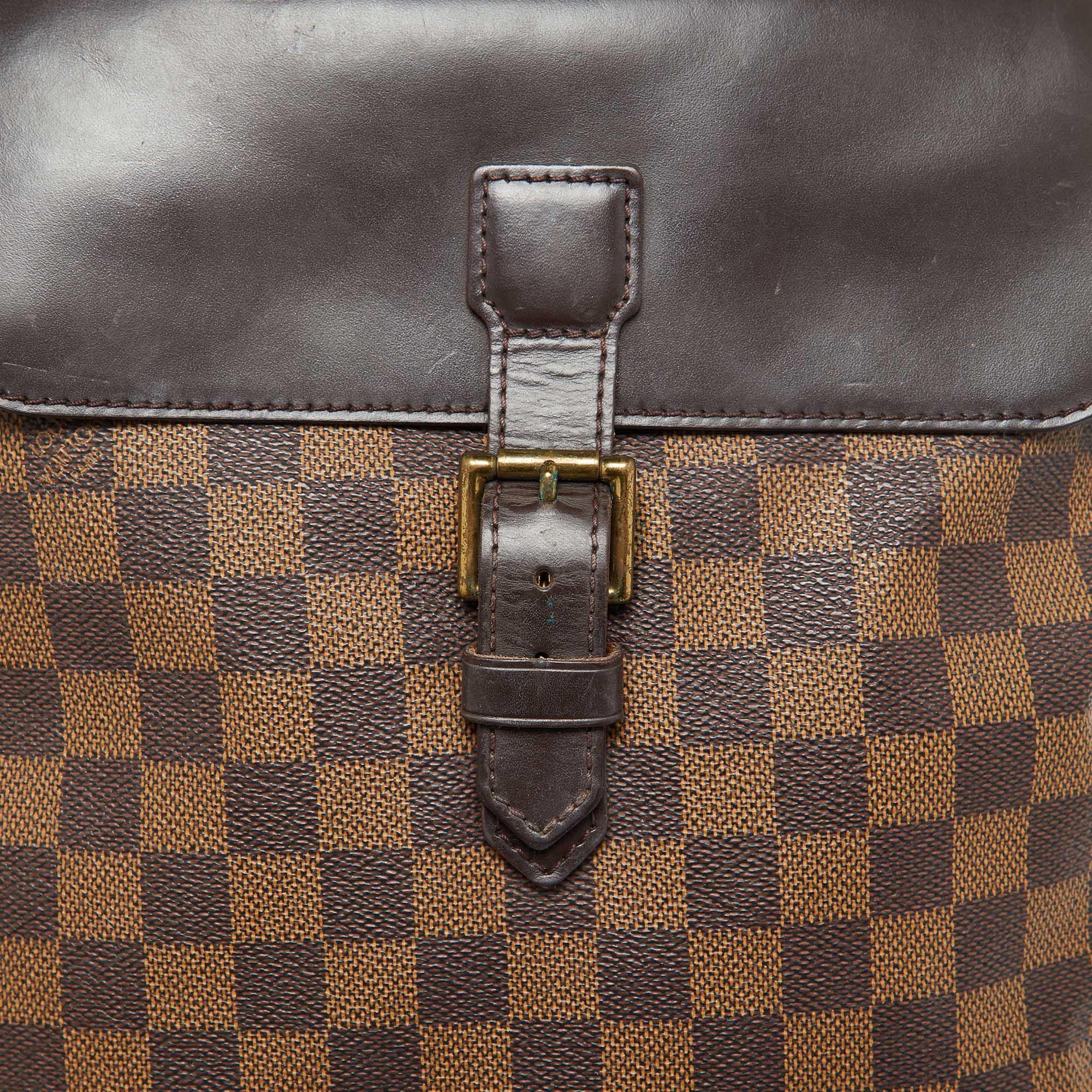 Louis Vuitton Damier Ebene Canvas Soho Backpack For Sale 1