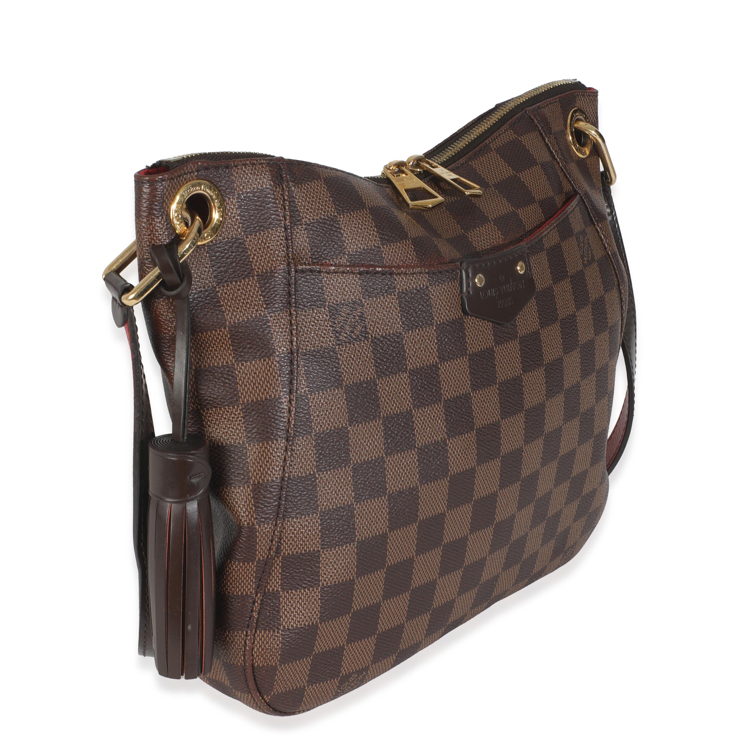 Black Louis Vuitton Damier Ebene Canvas South Bank Besace For Sale