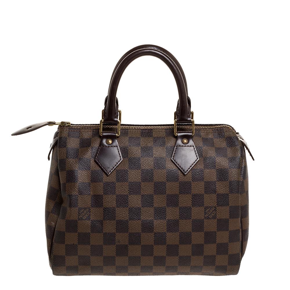 Titled as one of the greatest handbags in the history of luxury fashion, the Speedy from Louis Vuitton was first created for everyday use as a smaller version of their famous Keepall bag. This Speedy comes crafted from Monogram canvas with two