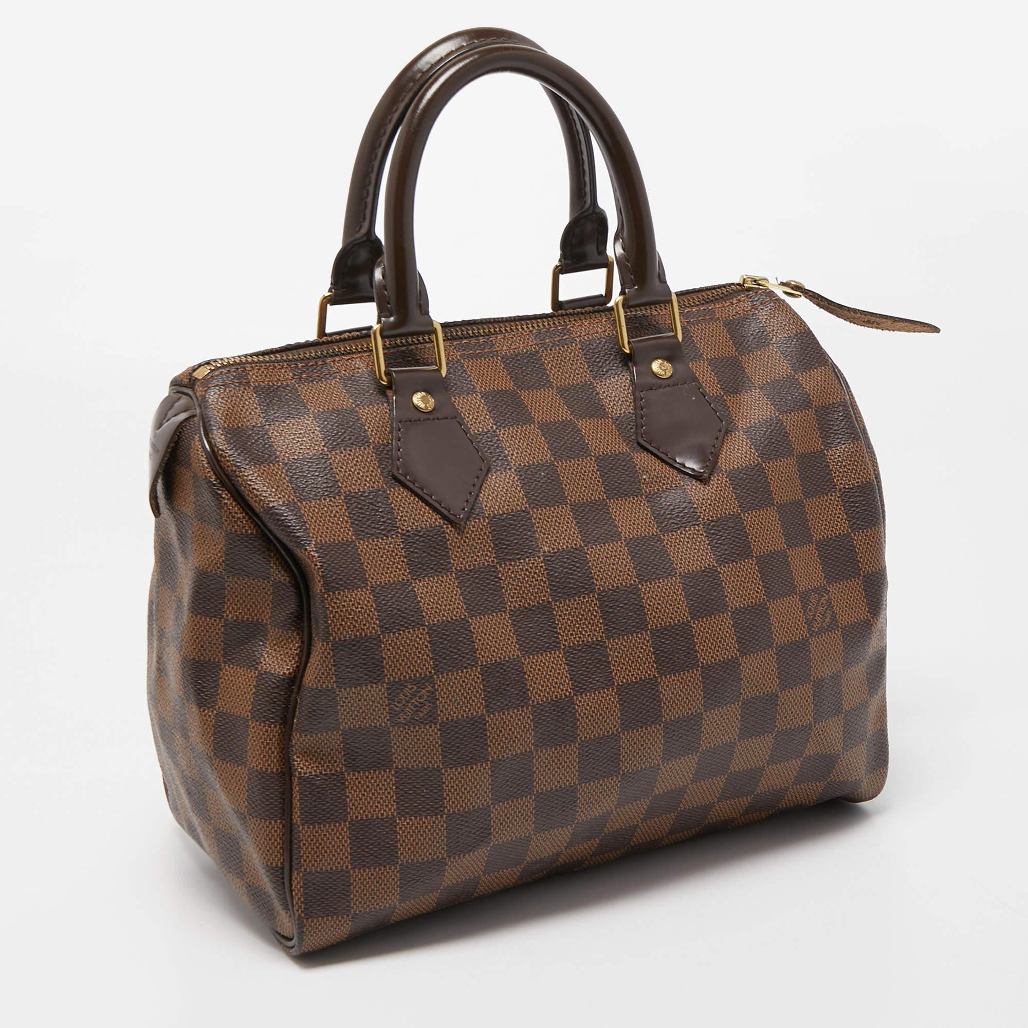 Louis Vuitton Damier Ebene Canvas Speedy 25 Bag 1