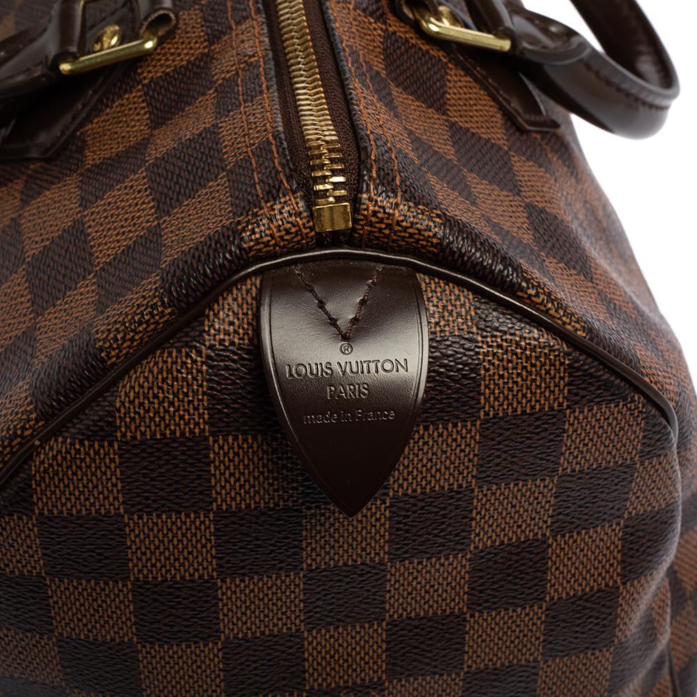 Louis Vuitton Damier Ebene Canvas Speedy 30 Bag 4