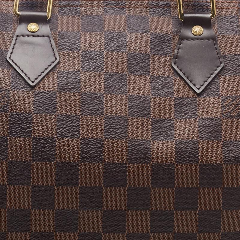 Louis Vuitton Damier Ebene Canvas Speedy 30 Bag 4