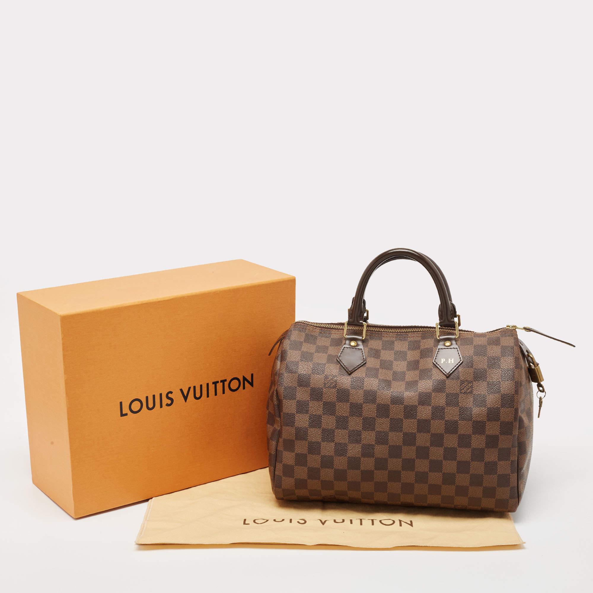 Louis Vuitton Damier Ebene Canvas Speedy 30 Bag 11
