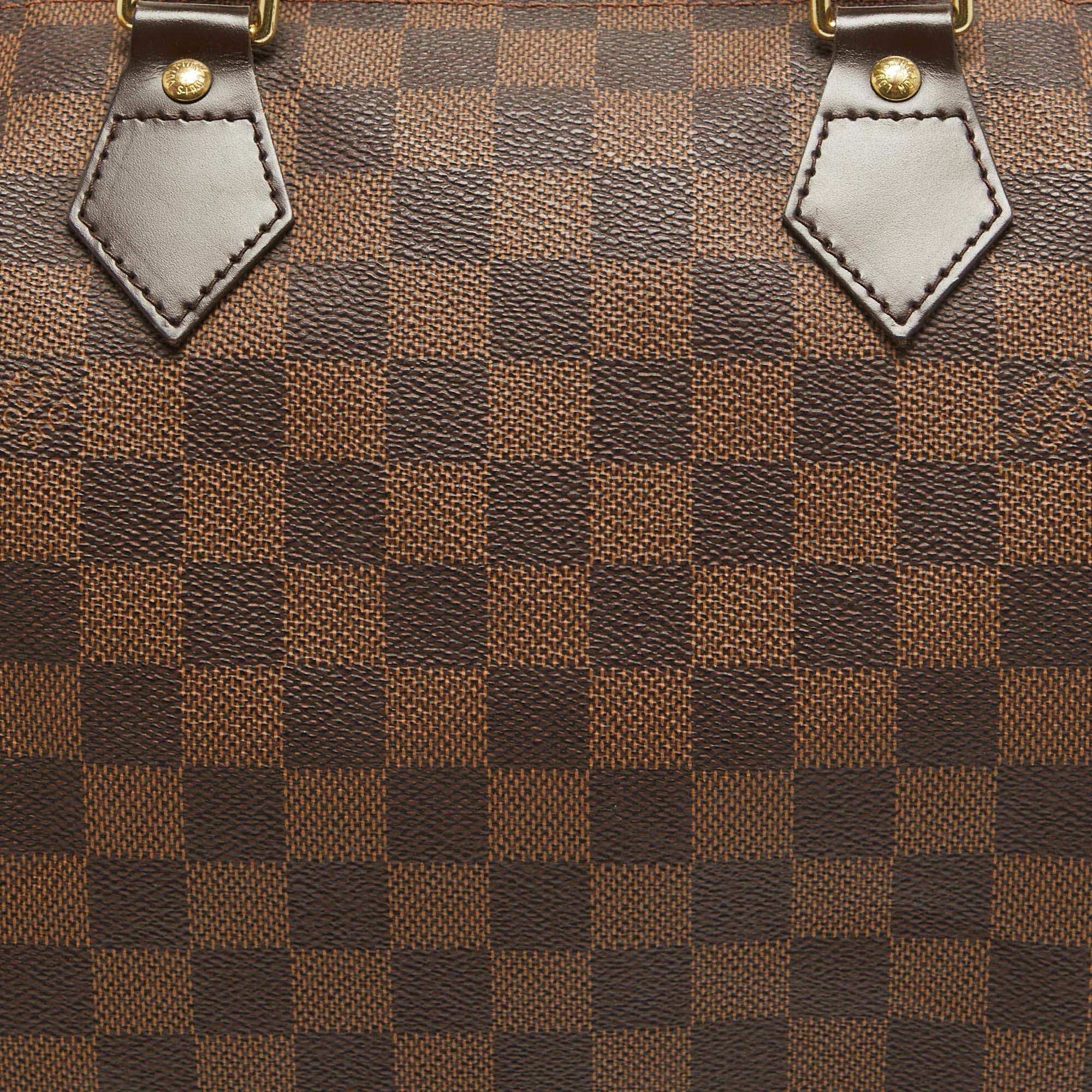 Louis Vuitton Damier Ebene Canvas Speedy 30 Bag In Fair Condition In Dubai, Al Qouz 2