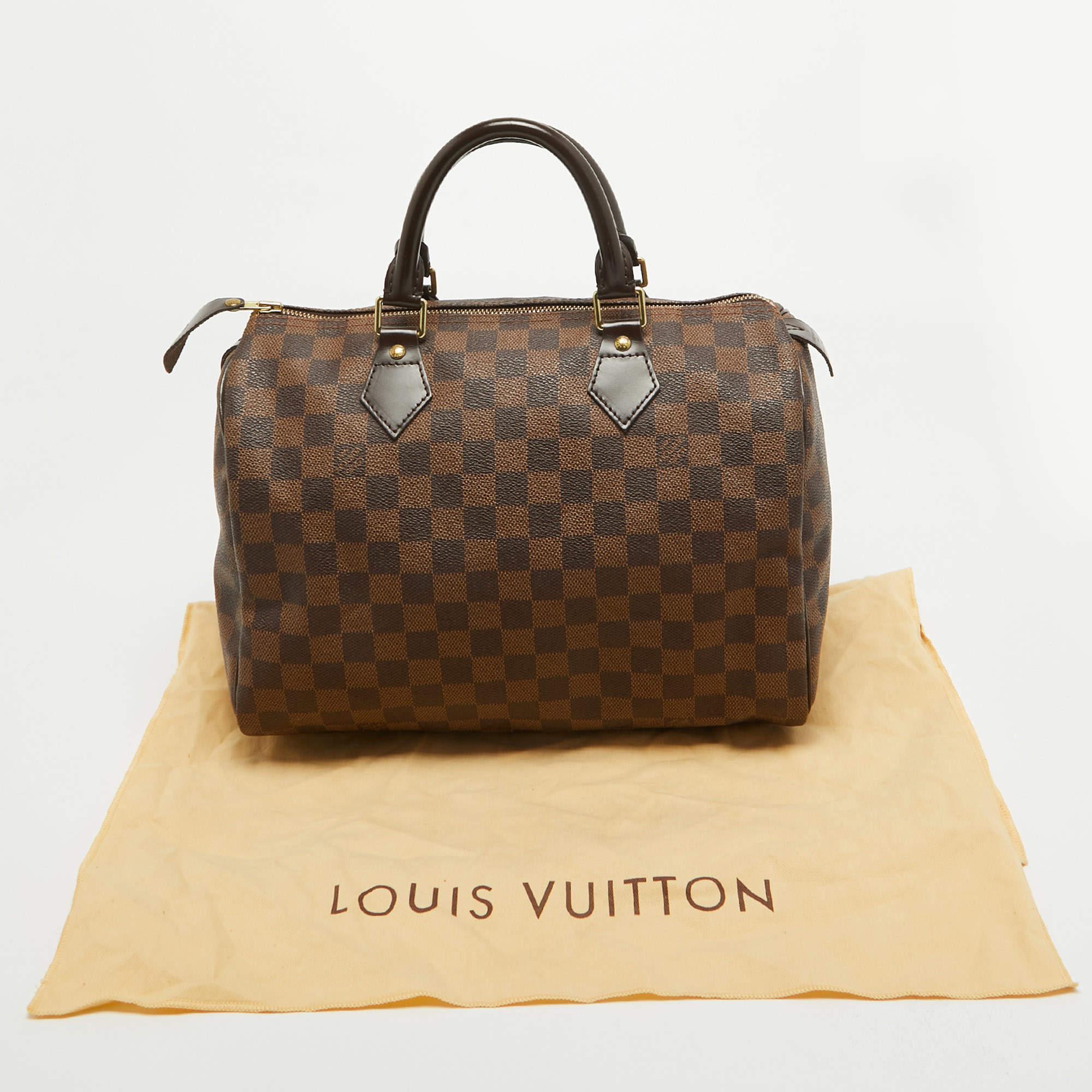 Louis Vuitton Damier Ebene Canvas Speedy 30 Bag 1