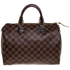 Louis Vuitton Damier Ebene Canvas Speedy 30 Bag