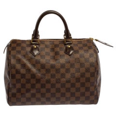 Louis Vuitton Damier Ebene Canvas Speedy 30 Bag