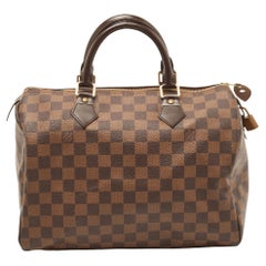 Damier Ebene Speedy 30 Tasche aus Segeltuch von Louis Vuitton