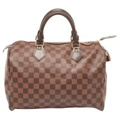 Used Louis Vuitton Damier Ebene Canvas Speedy 30 Bag