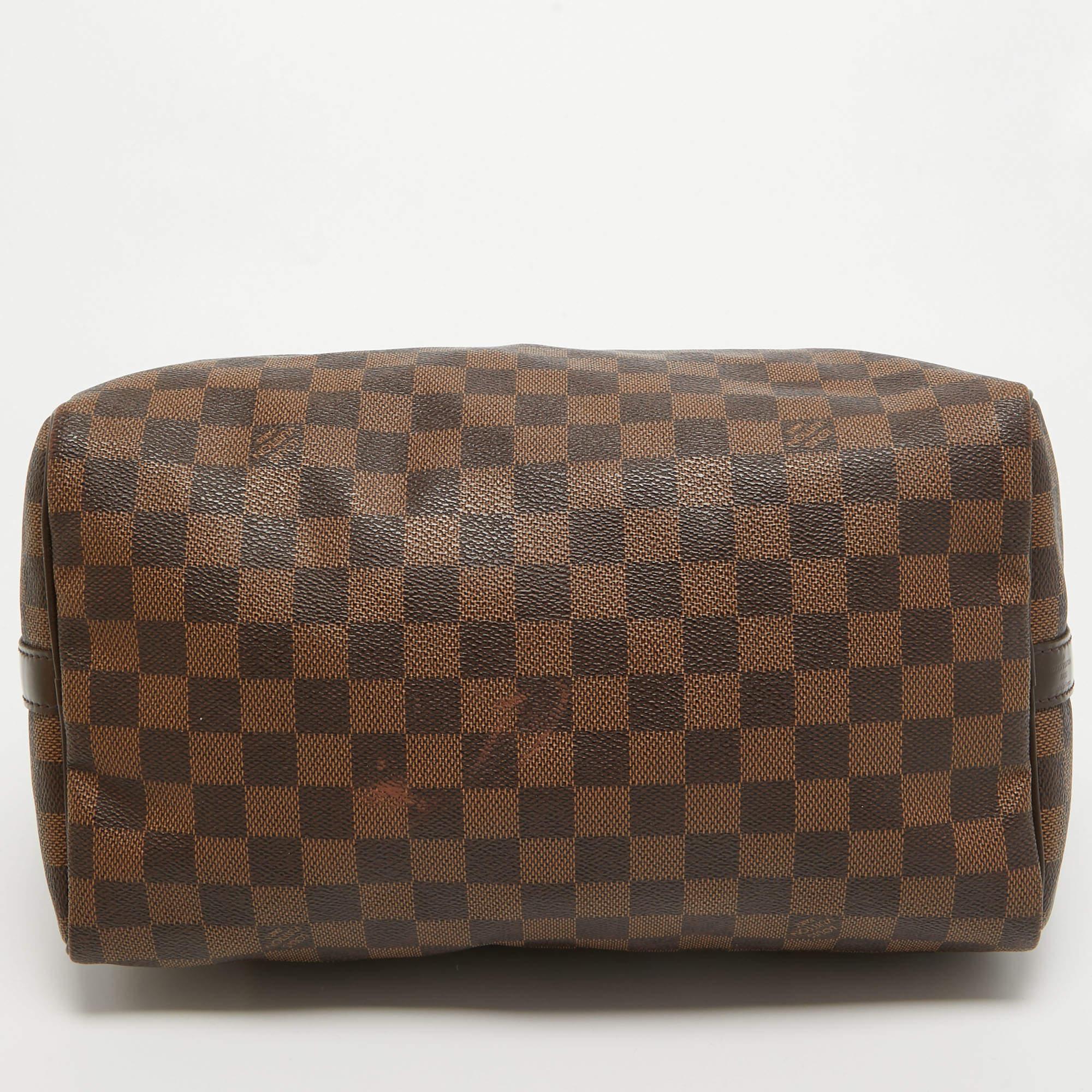 Louis Vuitton Damier Ebene Canvas Speedy 30 Bandoulière en vente 9