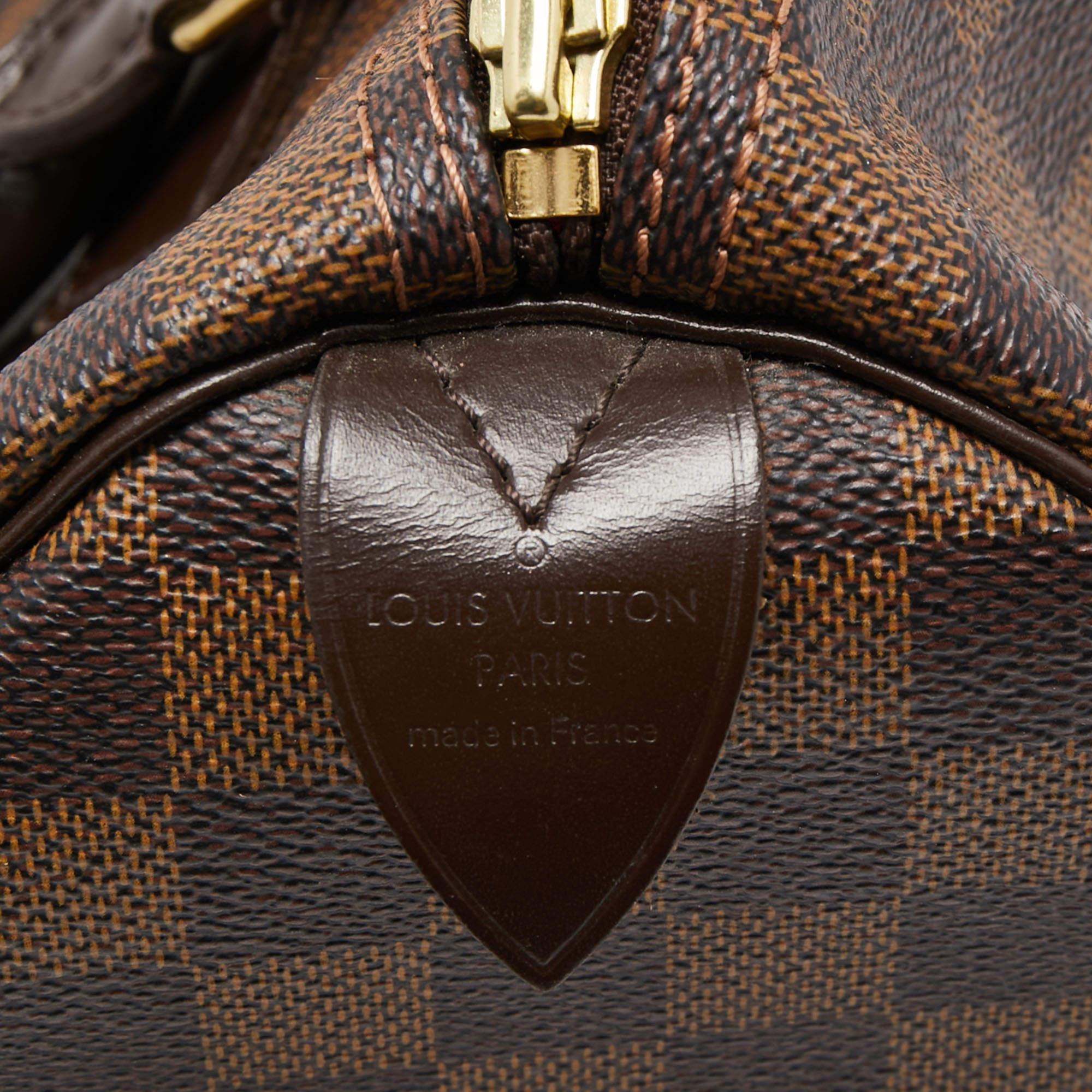 Louis Vuitton Damier Ebene Canvas Speedy 35 Bag 2