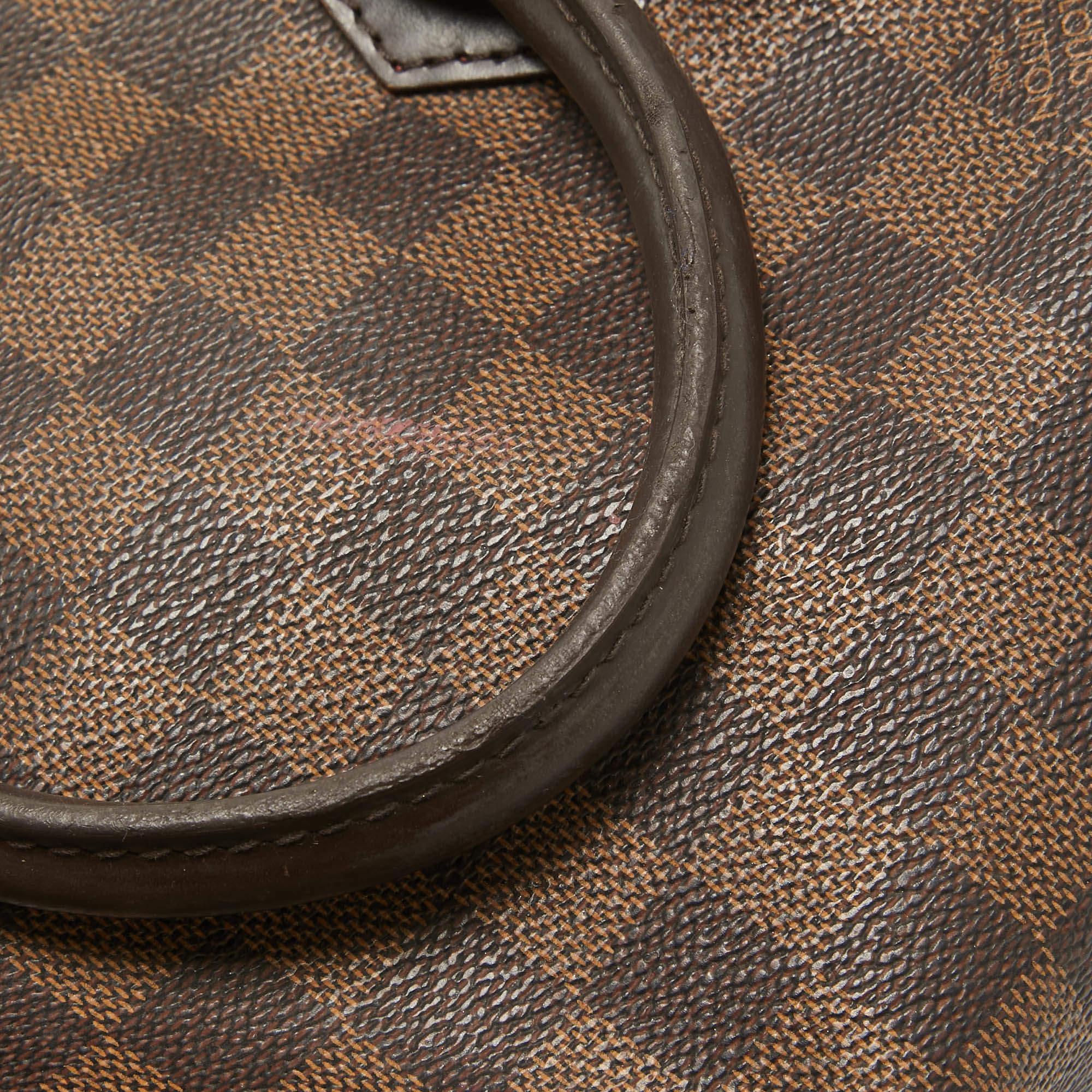 Louis Vuitton Damier Ebene Canvas Speedy 35 Bag For Sale 2